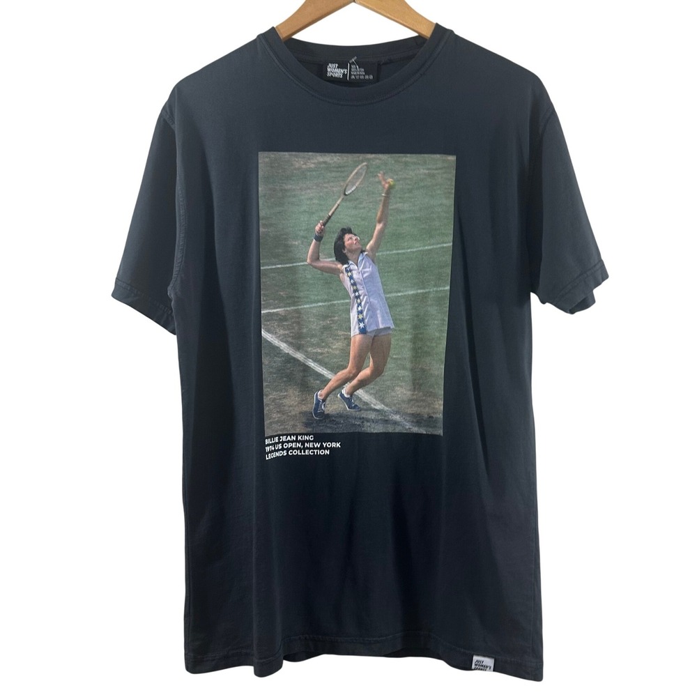 Just Womens‎ Sports Billie Jean King Legends Collection Tennis Graphic T-Shirt M